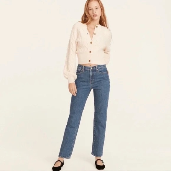 J. Crew NWT High Rise Full Length 90’s Classic Straight Leg Jeans Size 28 - Picture 1 of 12